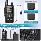 Baofeng Mini 5 Walkie Talkie Upgrade 5R Mini Bluetooth Programming Wireless Copy Frequency Full Band Type-C Long Range Ham Radio