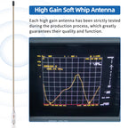 ABBREE AR-771 SMA-Female Dual Band Antenna 144/430MHz High Gain Soft Whip Walkie Talkie Antenna For Baofeng UV-5R UV-9R PRO