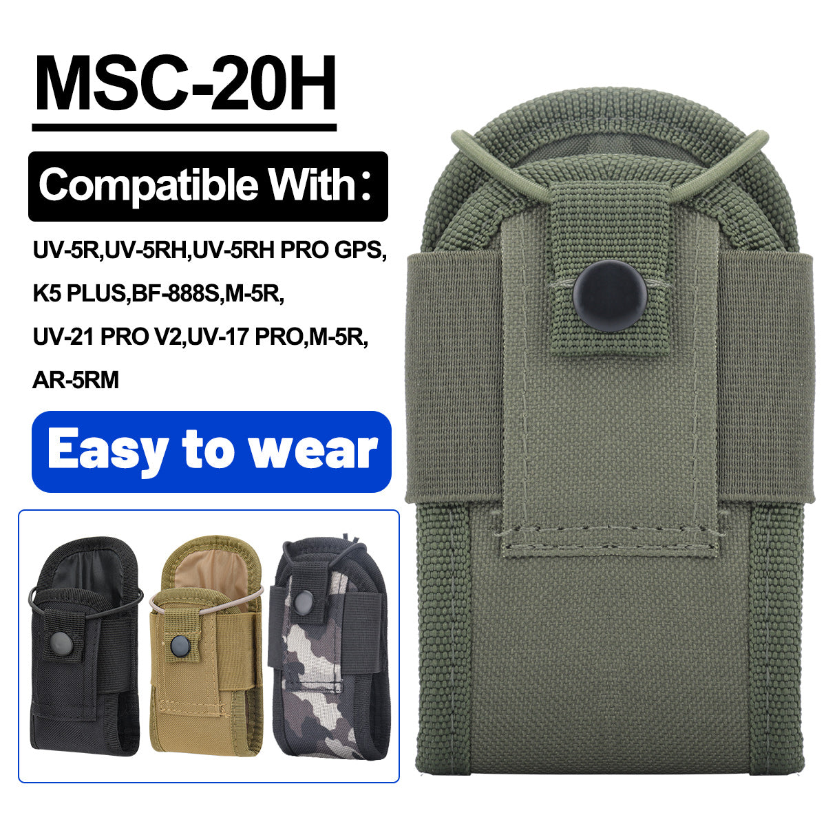 Tactical Walkie Talkie Pouch Oxford Molle Radio Pouch Holder Pocket Portable Outdoor Hunting Sports Waist Bag Interphone Holster