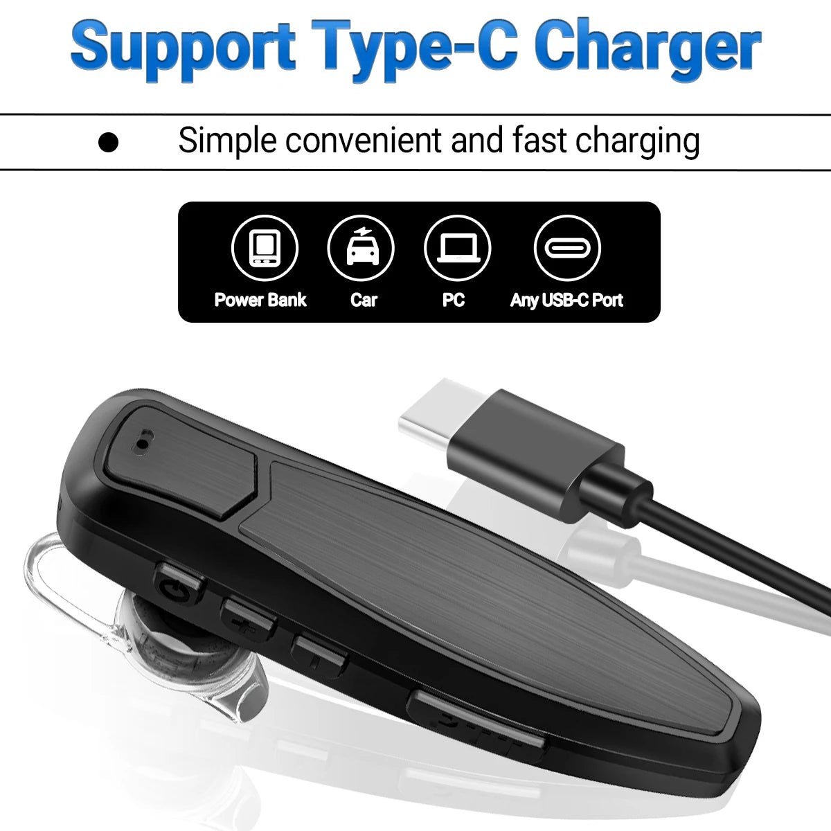 ABBREE Wireless Headset Bluetooth PTT Handsfree Earpiece with for Baofeng UV 5R 82 21 13 17 888S Quansheng UV K5 (8) 5R Plus K6