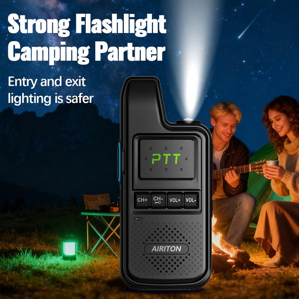 AIRITON AI-828C Mini Walkie Talkie Dual PTT Wireless Copy Frequency HD Sound Portable UHF 16 Channels Long Range Ham Radio