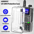 ABBREE Thin Clear Two Way Radio Case Soft TPU High Quality Transparent Dust Fall Protection Exclusive for UV-5RH Handheld Radio