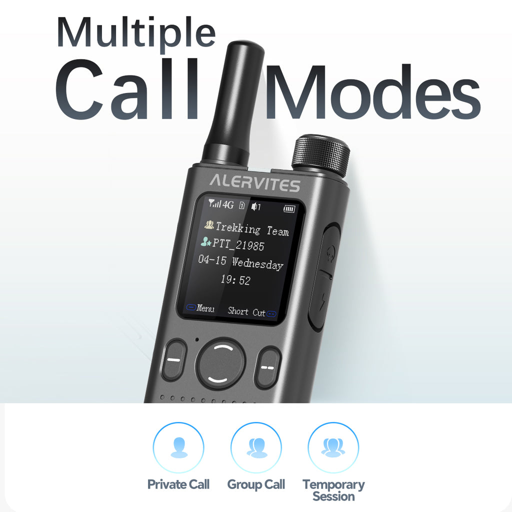 ALERVITES AT1 POC Radio Global 4G/5G Network Walkie Talkie Create Groups Freely Phone APP Settings Unlimited Distance  For Baofeng Portable USB Charge Ham Radio