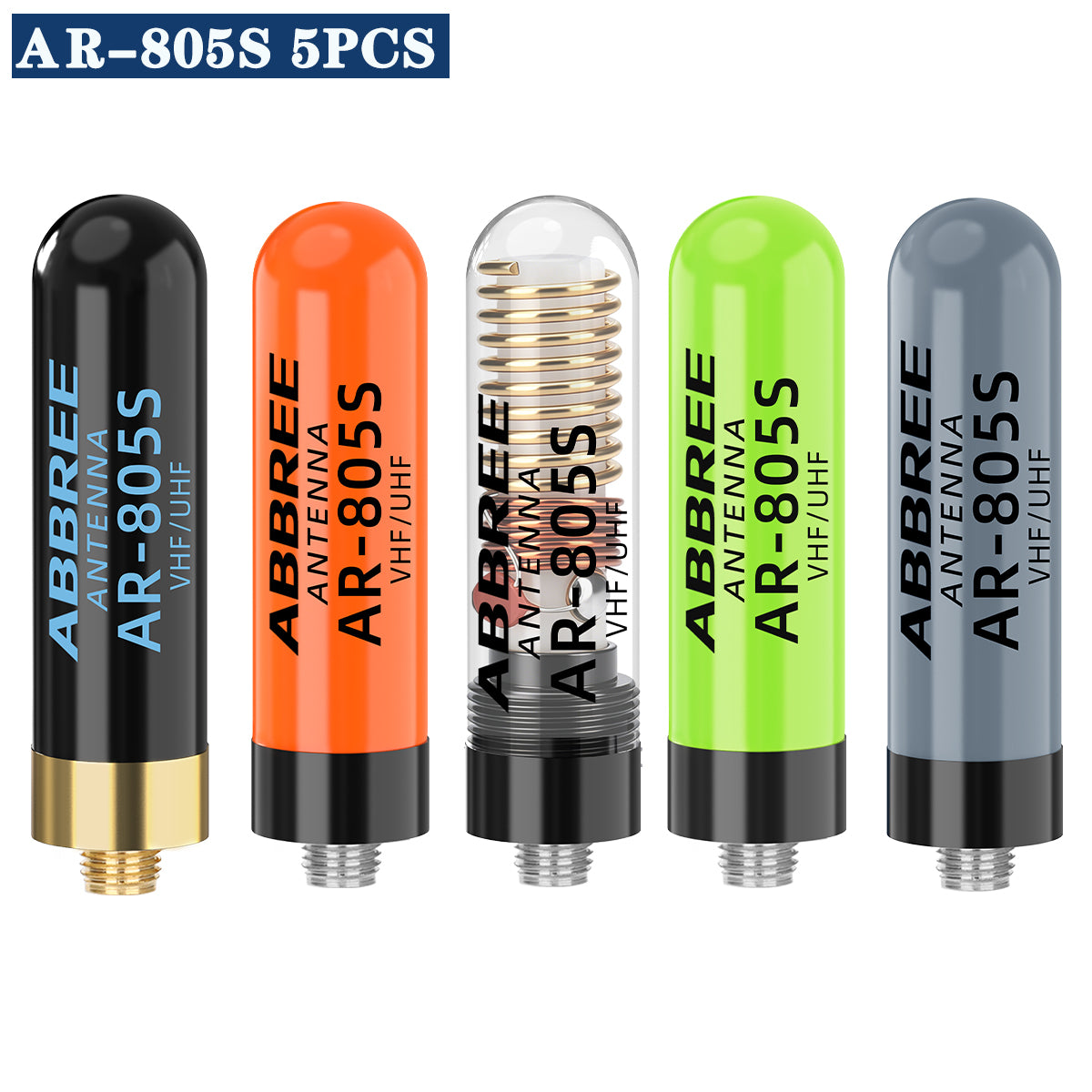 ABBREE AR-805S Mini Walkie Talkie Antenna SMA- Female Dual Band Long Range For Baofeng UV-5R Mini UV-21 PRO UV-32 Two Way Radio