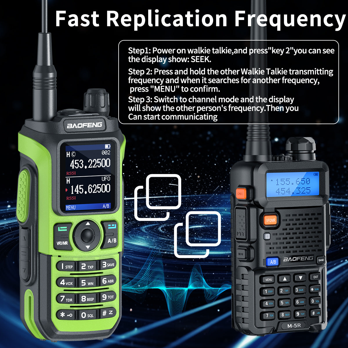 Baofeng UV-21 Pro Wireless Copy Frequency VHF UHF Powerful Waterproof V2 Long Range UV-32 Long Range Type-C Two Way Ham Radio