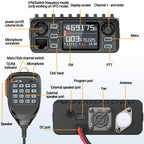 ABBREE AR-8118 GMRS Mobile Radio 25W Long Range GMRS Repeater Capable Base Two Way Radio NOAA Emergency 200 Channels with Cigar DC Adatper,VOX,Dual PTT,for Car Truck Off Road Overlanding Gear