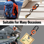 ABBREE Retractable Heavy Duty Pull Reel Carabiner Key Chains Strong Steel Wire Rope Buckle Outdoor Microphone Hanger Climbing