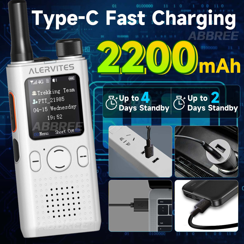 Baofeng AT1 POC Walkie Talkie Free Unlimited Data EU/US Worldwide Communication Phone Group Setting Portable 4G/5G Two Way Radio