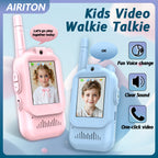AIRITON Children's Video Walkie Talkies 2 Pack Rechargeable 2-inch High-definition Screen Voice Changer For Kids Gift Boys Girls