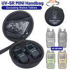ABBREE UV-5R Mini Walkie Talkie Carrying Bag Dustproof Round Radio Case Camping Couple for Baofeng UV-5R Mini Mini-5 Ham Radio