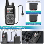 BAOFENG MINI 5 Walkie Talkie 2200mAh Battery APP Bluetooth Programming Long Range Dual PTT Newly Upgraded UV-5R MINI Ham Radio