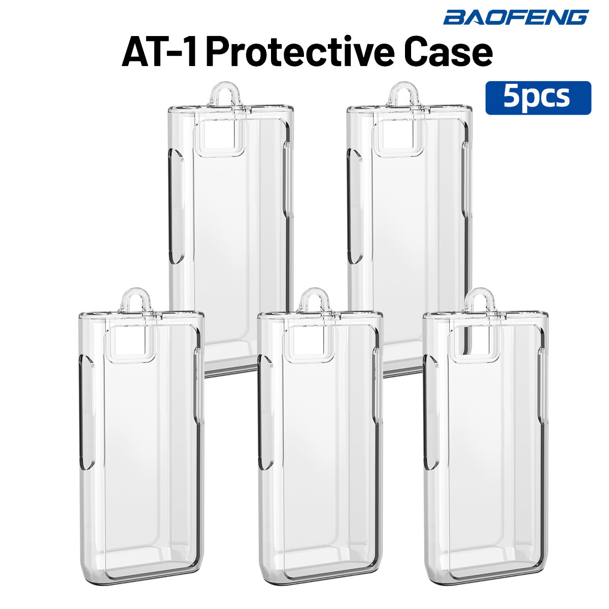 ABBREE Transparent Walkie Talkie Protective Case High Quality TPU Material Drop Protection Dustproof for Baofeng AT1 POC Radio