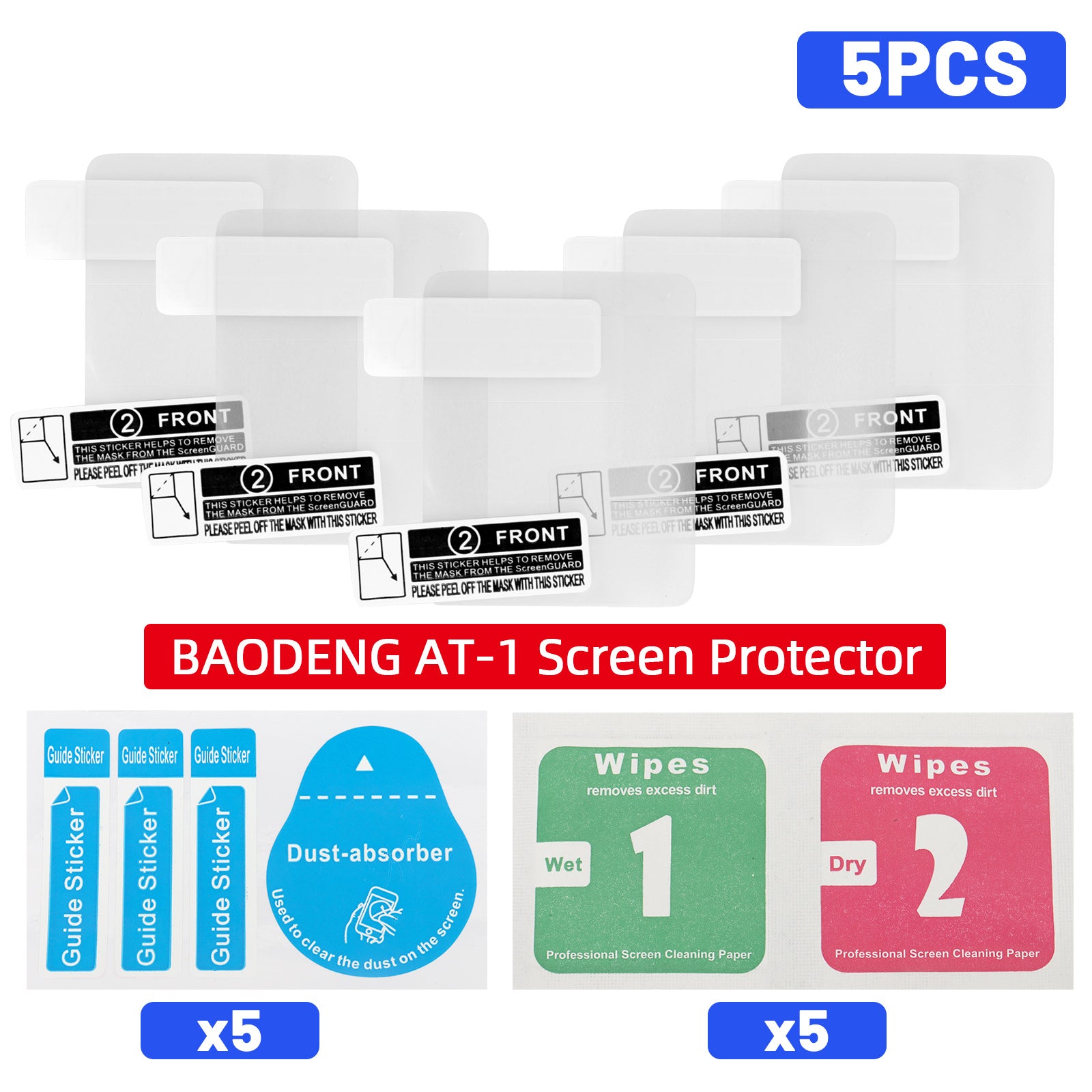 Baofeng AT1 POC Global Talking Walkie Talkie Screen Protector Anti-Scratch Protective Film Radio Accessories For ALERVITES AT-1