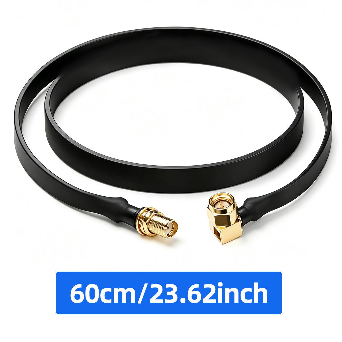 ABBREE Flat SMA Male to Female Window Feedthrough Coaxial Cable No Drilling Antenna Extension Wire for Helium Miner LoRa Gateway