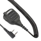 ABBREE AR-850 Speaker Mic Walkie Talkie Volume Adjustable IP54 Waterproof Compatible With Baofeng UV-5R UV-39 BF-888S Ham Radio