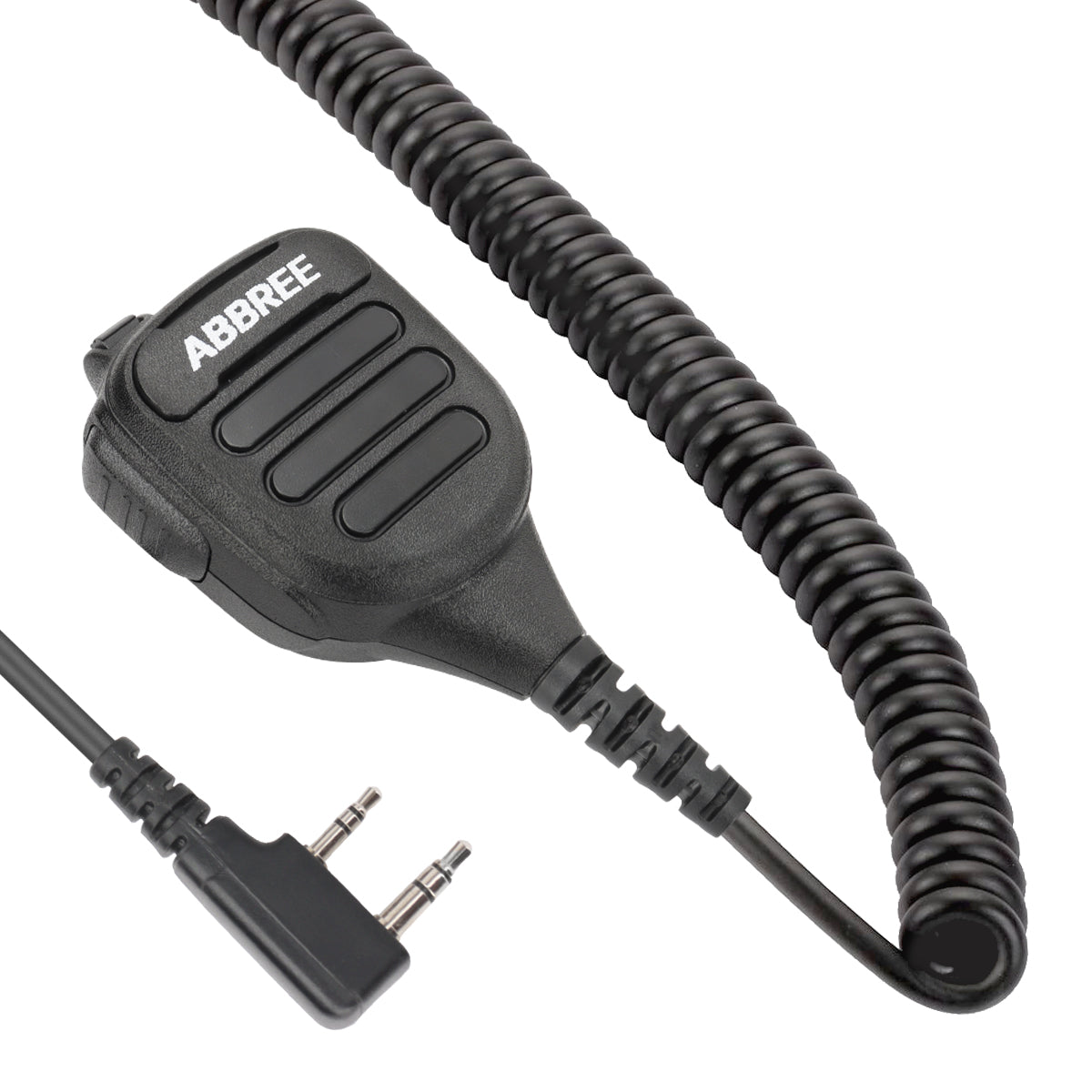 ABBREE AR-850 Speaker Mic Walkie Talkie Volume Adjustable IP54 Waterproof Compatible With Baofeng UV-5R UV-39 BF-888S Ham Radio