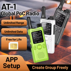 Baofeng AT1 POC Walkie Talkie Free Unlimited Data EU/US Worldwide Communication Phone Group Setting Portable 4G/5G Two Way Radio