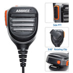 Abbree AR-780 PTT Remote Waterproof Speaker Mic Microphone for Two Way Radio Kenwood TYT Baofeng UV-5R 888S UV-82 Walkie Talkie