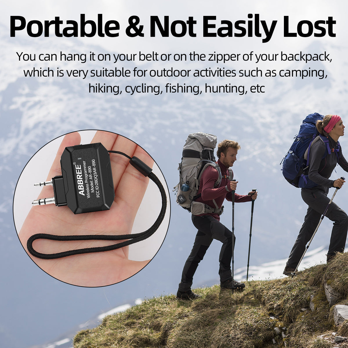 ABBREE Bluetooth Wireless Programmer for Walkie Talkie Plug & Play No Driver Issue Phone for UV5R BF888S Quansheng UVK5