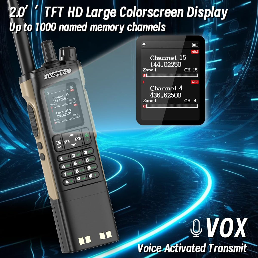 BAOFENG Digital Walkie Talkie DM-32 DMR | Upgraded 3800mAh Battery GPS | Dual Time Slot Air Band APRS For UV-5R UV-32 Ham Radio