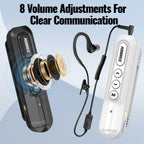 ABBREE AR-W5 Collar Clip Mini Walkie Talkie Wireless Copy Frequency 8 Volume Adjustment 20CH Type-C Chager UHF Handsfree Radio