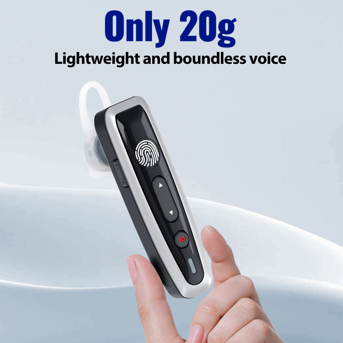 ABBREE AR-W6 Mini Walkie Talkie Collar Clip or Ear Hanging UHF Dual PTT Touch Talk Wireless Copy Frequency For Restaurant Hotel