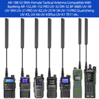ABBREE AR-188 Gooseneck Tactical Antenna SMA-Female VHF UHF for Baofeng UV-5R MINI UV-5RH 21 PRO QUANSHENG UV-K5 Walkie Talkie