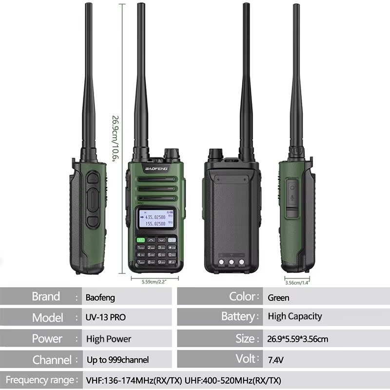 BaoFeng UV-13 PRO V1 V2 High Power Multi Band Walkie Talkie Type C Charger Long Range UV-13 UV-5R Transceiver Ham Two Way Radio