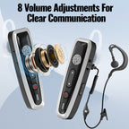 ABBREE AR-W6 Mini Walkie Talkie Collar Clip or Ear Hanging UHF Dual PTT Touch Talk Wireless Copy Frequency For Restaurant Hotel