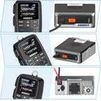 ABBREE AR-7600 V1 V2 Mini Mobile Radio Multi Band FM AM VHF UHF Wireless Copy Frequency Long Range V2 Add GPS With Speaker Mic