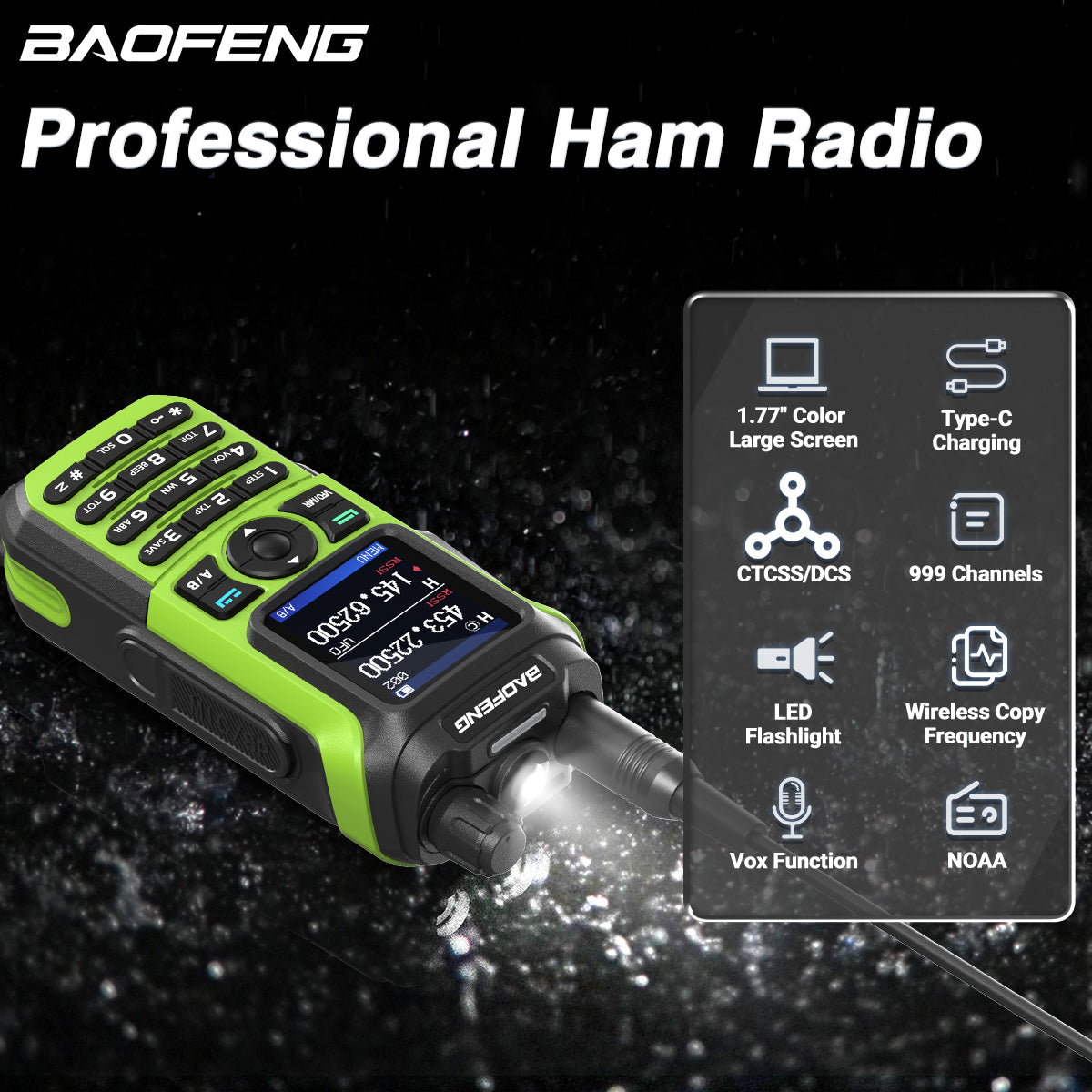 Baofeng UV-21 Pro Wireless Copy Frequency VHF UHF Powerful Waterproof V2 Long Range UV-32 Long Range Type-C Two Way Ham Radio