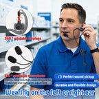 ABBREE Professional 2 Pin PTT Earpiece Headset Clear Audio Walkie Talkie Accessory for BF-888S UV-5R 5RM Referee Online Use