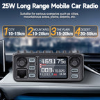 ABBREE AR-8118 25W Dual Band Mini Mobile Radio HD Voice 200CH Long Range VHF UHF Anti-Interference Dual PTT HD Vioce Car Radio