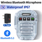 ABBREE Wireless Bluetooth Speaker Microphone Handheld Mic Type-C High Power Baofeng UV-5RH 21 Quansheng UV-K5(8) Walkie Talkie
