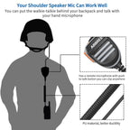 Abbree AR-780 PTT Remote Waterproof Speaker Mic Microphone for Two Way Radio Kenwood TYT Baofeng UV-5R 888S UV-82 Walkie Talkie