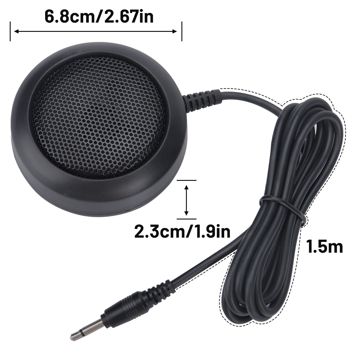 ABBREE KES-4 Car Radio Mini External Speaker Clear Sound For All 3.5mm Audio Plug With KG-M70 AR-M6 AR-318 CB Mobile Radio