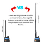 ABBREE AR-166 Gooseneck Walkie Talkie Antenna SMA-Female Dual Band UHF/VHF High Gain For BAOFENG UV-5R Mini UV-21PRO Ham Radio
