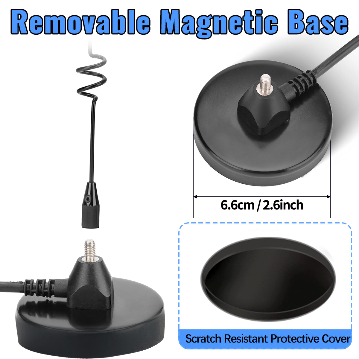 ABBREE AD-109 Mobile Radio Antenna Magnetic Dual Band VHF UHF PL259 Connetor For Car Radio