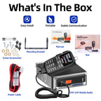 ABBREE AR-7600 V1 V2 Mini Mobile Radio Multi Band FM AM VHF UHF Wireless Copy Frequency Long Range V2 Add GPS With Speaker Mic