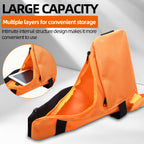 ABBREE PT-17 Large Capacity Waterproof Walkie Talkie Carry Bag Fashion Orange L Shape Lightweight Portable Adjustable Chest Bag