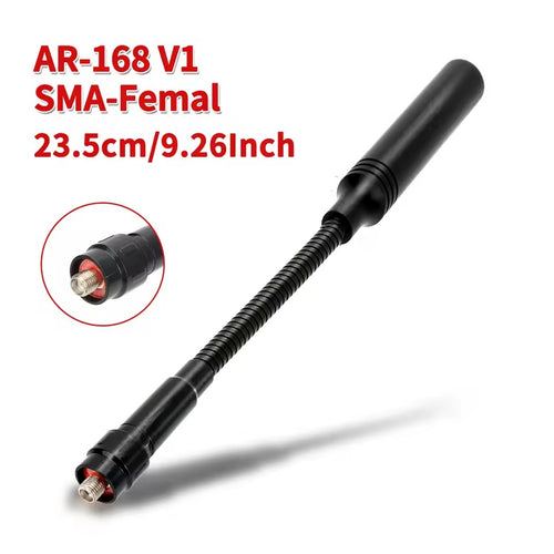 ABBREE AR-168 Gooseneck Dual-Band VHF/UHF Antenna, SMA-Female