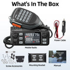 ABBREE AR-8118 GMRS Mobile Radio 25W Long Range GMRS Repeater Capable Base Two Way Radio NOAA Emergency 200 Channels with Cigar DC Adatper,VOX,Dual PTT,for Car Truck Off Road Overlanding Gear