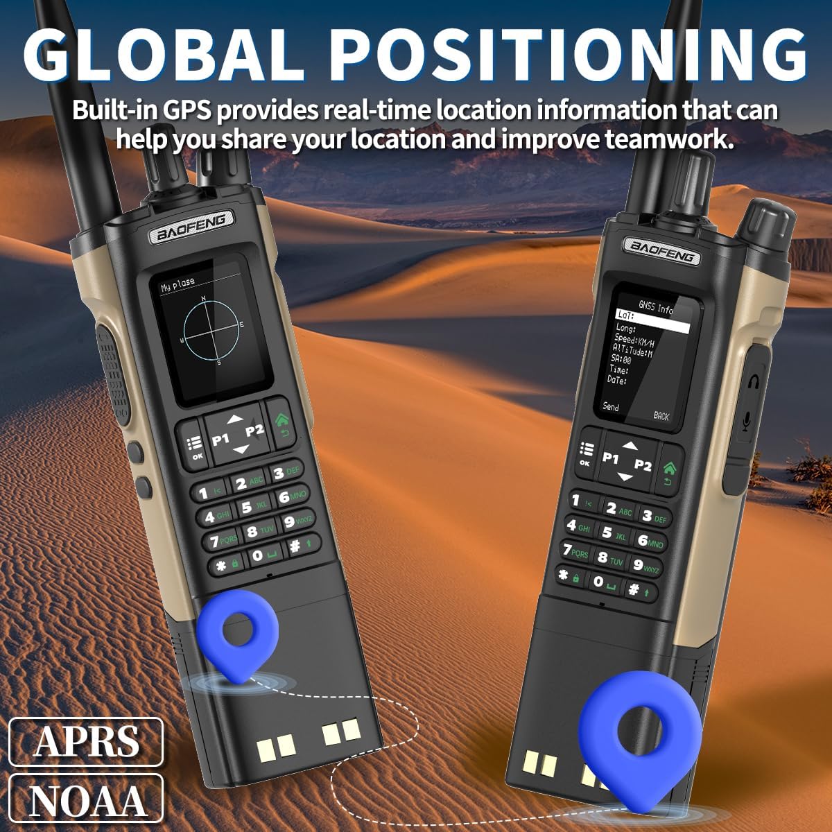 BAOFENG Digital Walkie Talkie DM-32 DMR | Upgraded 3800mAh Battery GPS | Dual Time Slot Air Band APRS For UV-5R UV-32 Ham Radio