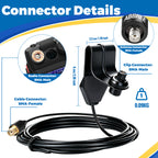 ABBREE Car Window Clip Antenna Mount with SMA Extension Cable