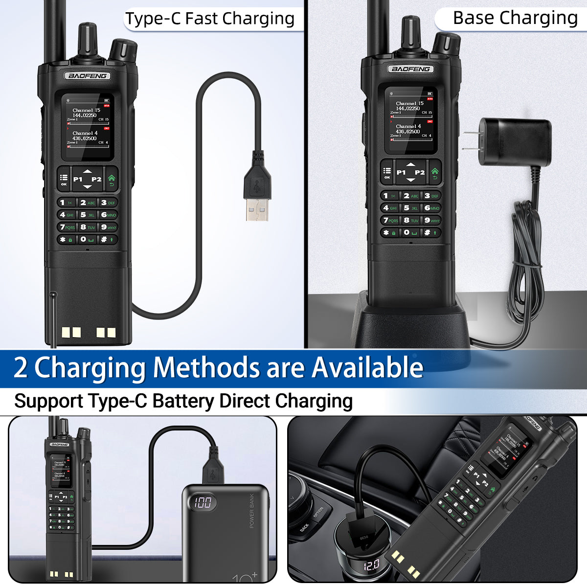 Baofeng DM-32 Upgrade Battery GPS APRS AES256 Encryption DMR Digital Analog UHF VHF Dual Band 8W Air Band FM Walkie Talkie DM-32UV