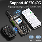 ABBREE GP-18 2G/3G/4G Zello Walkie Talkie Dual Sim Card Slots Global POC Android Bluetooth WIFI Unlimited Distance Network Radio