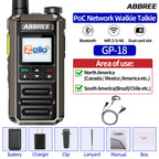 ABBREE GP-18 2G/3G/4G Zello Walkie Talkie Dual Sim Card Slots Global POC Android Bluetooth WIFI Unlimited Distance Network Radio
