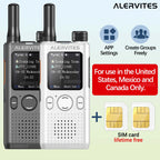 ALERVITES AT1 POC Radio Global 4G/5G Network Walkie Talkie Create Groups Freely Phone APP Settings Unlimited Distance  For Baofeng Portable USB Charge Ham Radio
