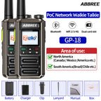ABBREE GP-18 2G/3G/4G Zello Walkie Talkie Dual Sim Card Slots Global POC Android Bluetooth WIFI Unlimited Distance Network Radio
