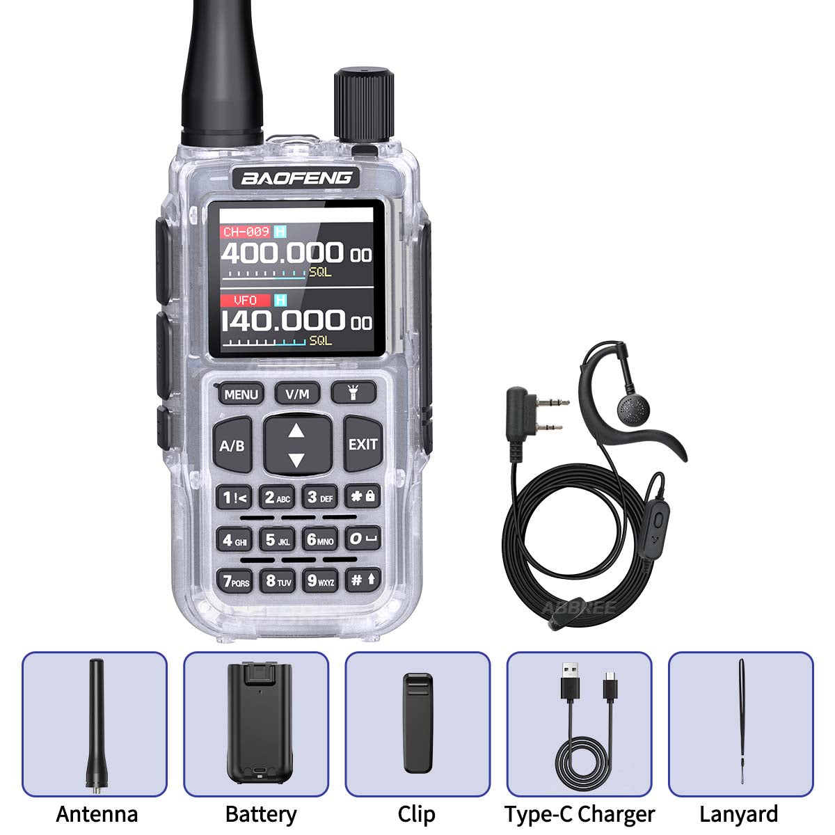 BAOFENG MINI 5 New Upgrade Walkie Talkie Wireless Copy Frequency 2200mAh Battery Bluetooth APP Programming UV-5R Mini Ham Radio